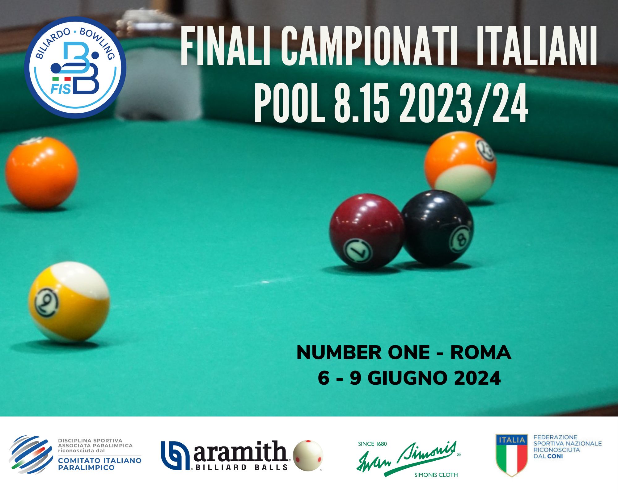FINALI CAMPIONATI ITALIANI POOL 8.15 2024: INFO ISCRIZIONI