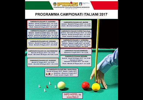 Programma completo Campionati Italiani 2017