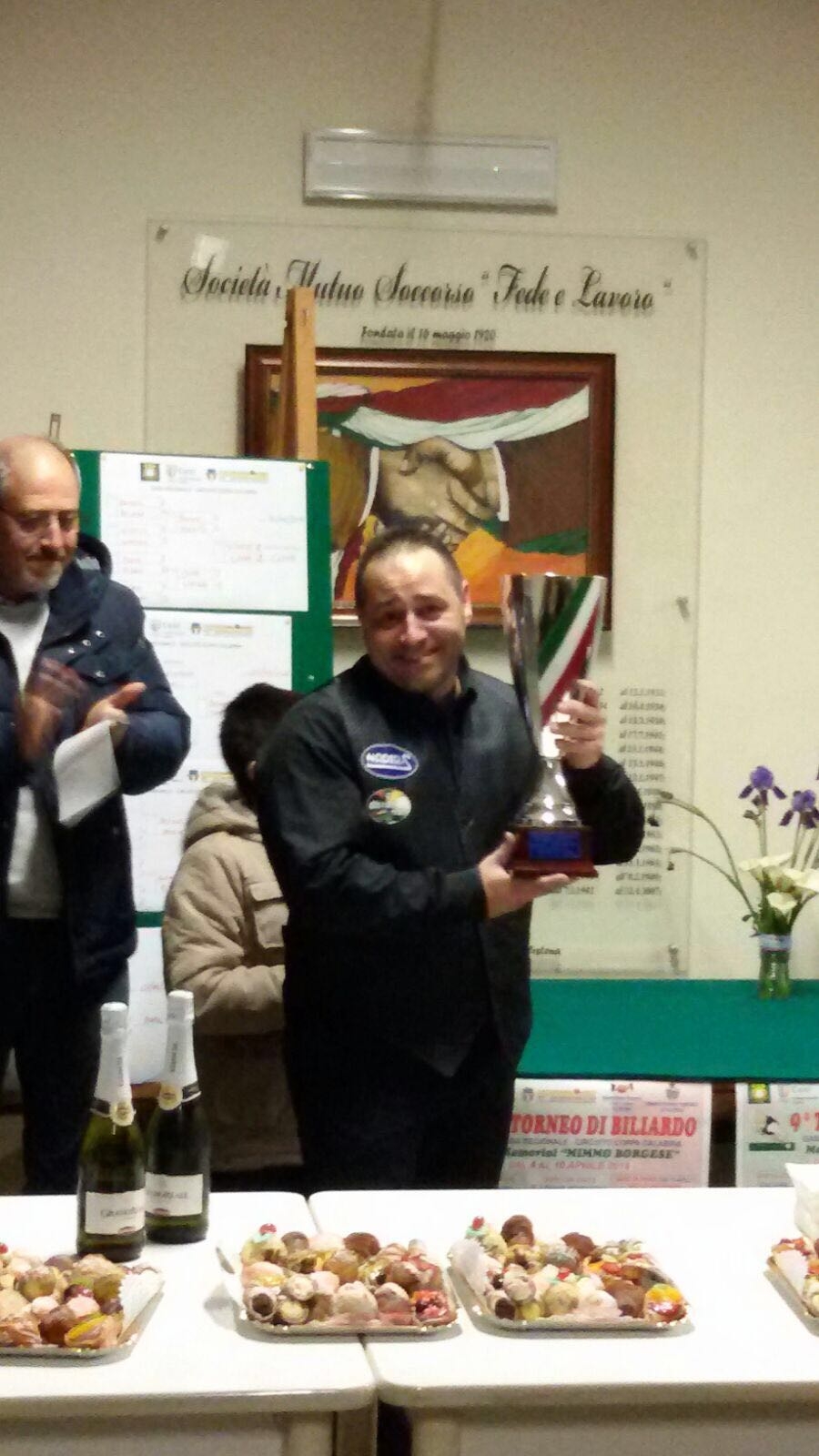 Concluso 9° Torneo di Biliardo Memorial Mimmo Borgese