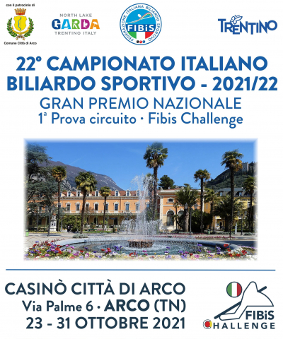 CAMPIONATI ITALIANI: Arco apripista della 1^ prova Fibis Challenge 2021-2022
