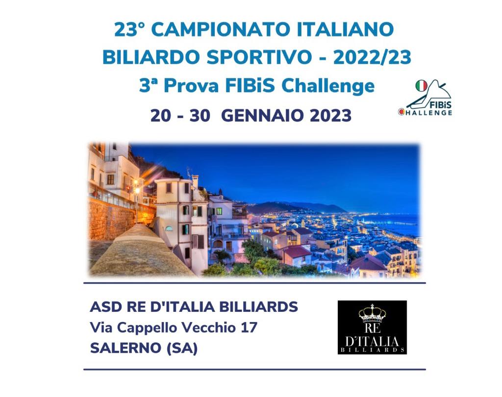 CAMPIONATI ITALIANI – SALERNO SI PREPARA PER LA 3^PROVA FIBIS CHALLENGE