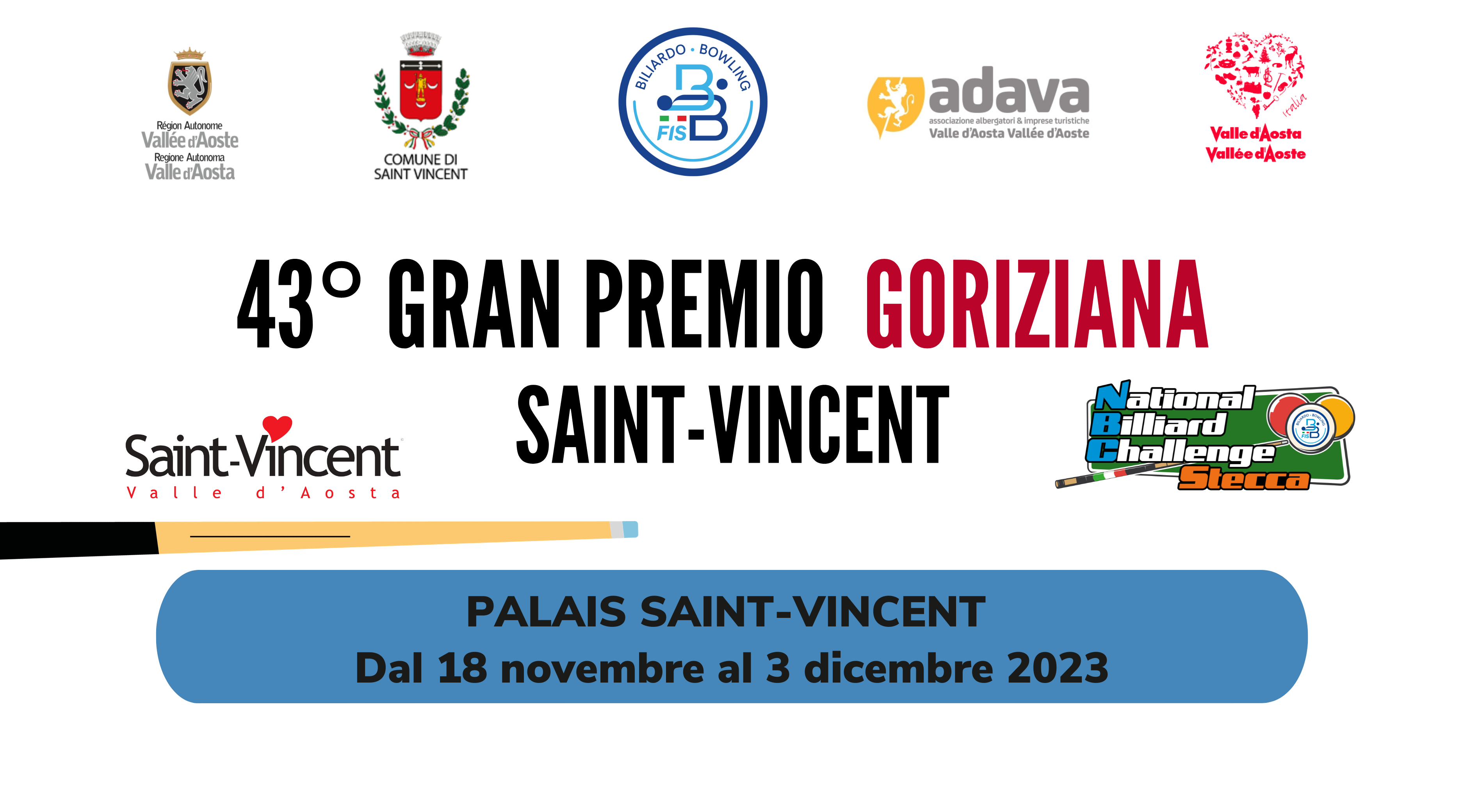 43° GRAN PREMIO GORIZIANA - SAINT-VINCENT 2023: APERTURA ISCRIZIONI