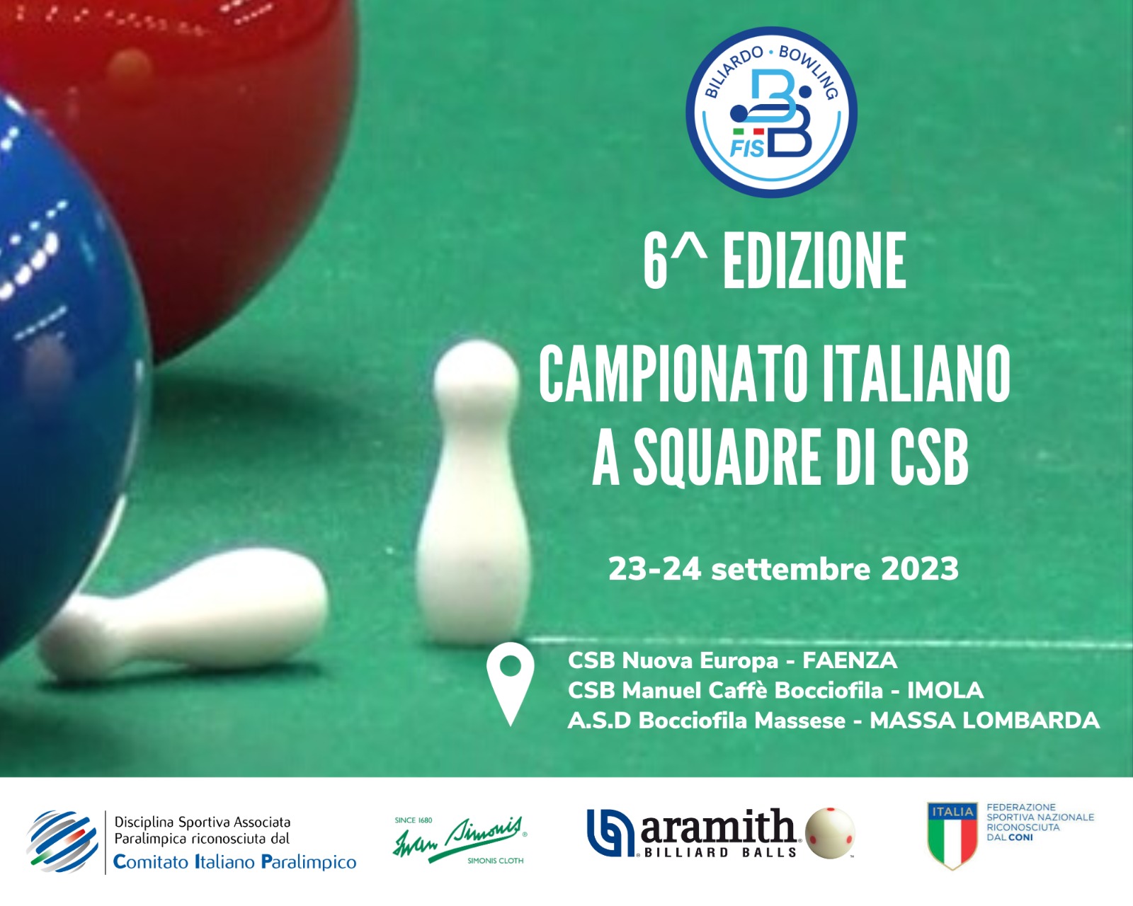 6^ EDIZIONE CAMPIONATO ITALIANO A SQUADRE DI C.S.B.