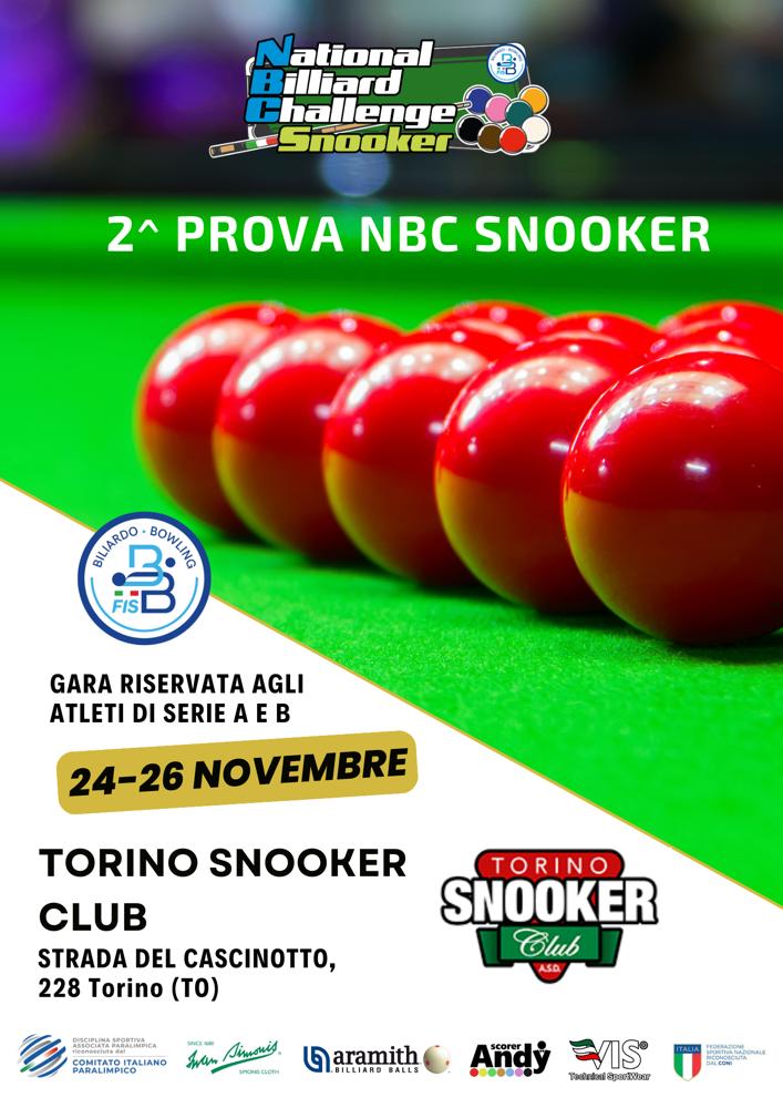 2^ PROVA NBC SNOOKER: APERTURA ISCRIZIONI