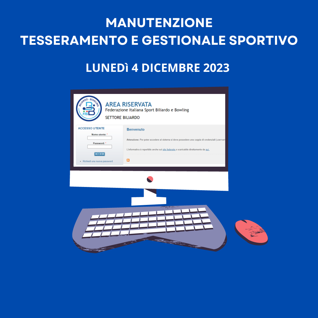 AGGIORNAMENTO TESSERAMENTO E GESTIONALE SPORTIVO