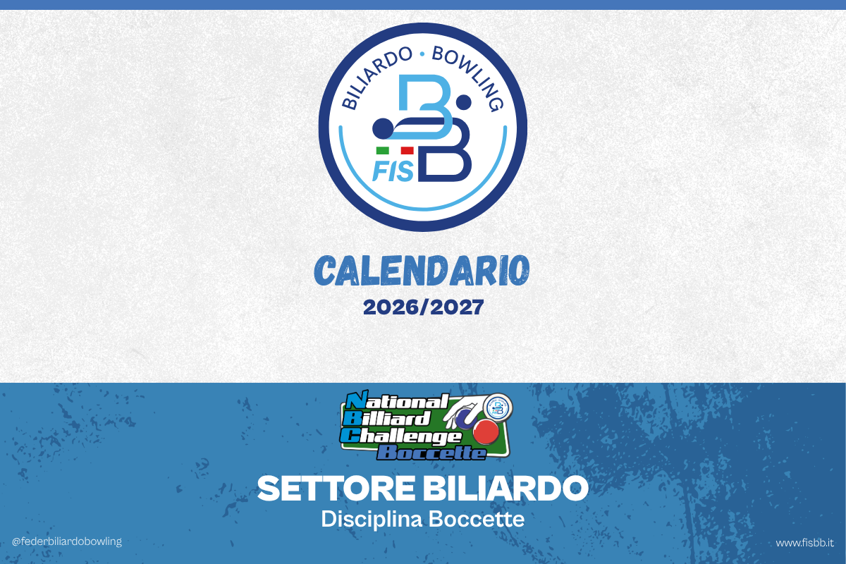  BOCCETTE: VARIAZIONE DEL CALENDARIO NAZIONALE – STAGIONE SPORTIVA 2026/2027