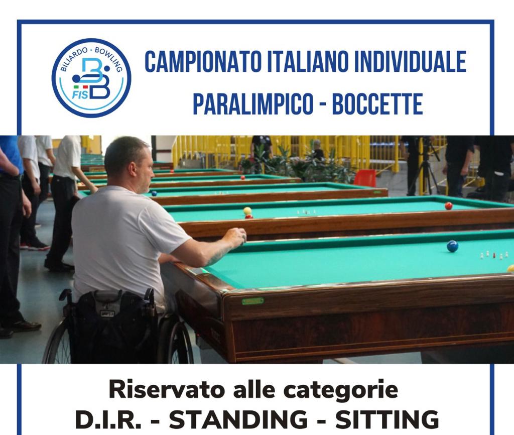  CAMPIONATI ITALIANI PARALIMPICI - BOCCETTE