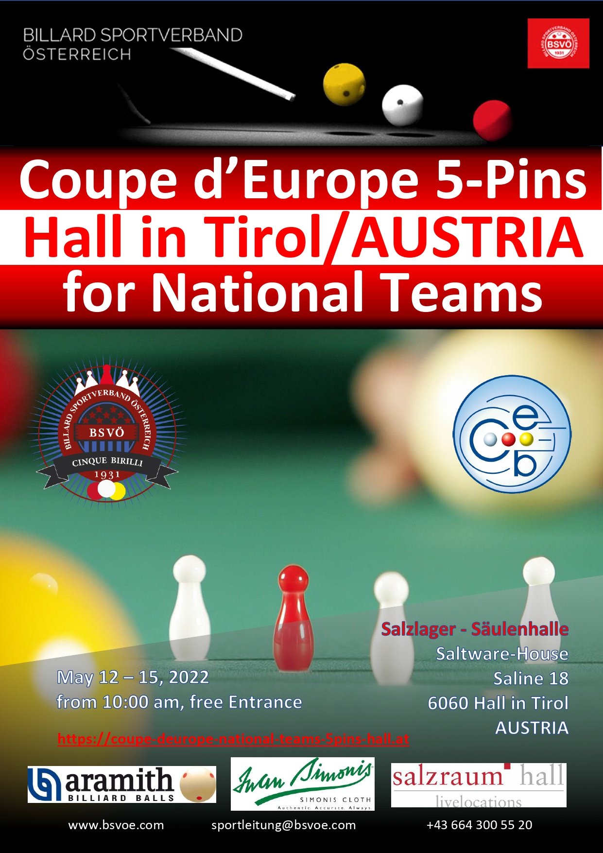 COUPE D’EUROPE 5 PINS FOR NATIONAL TEAMS - LA SPEDIZIONE DEGLI AZZURRI IN AUSTRIA