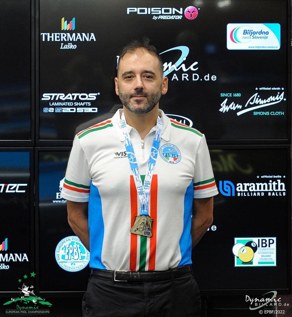 ANDREA GROSSO MEDAGLIA DI BRONZO AGLI EUROPEI DI POOL SENIORS - PALLA 8 