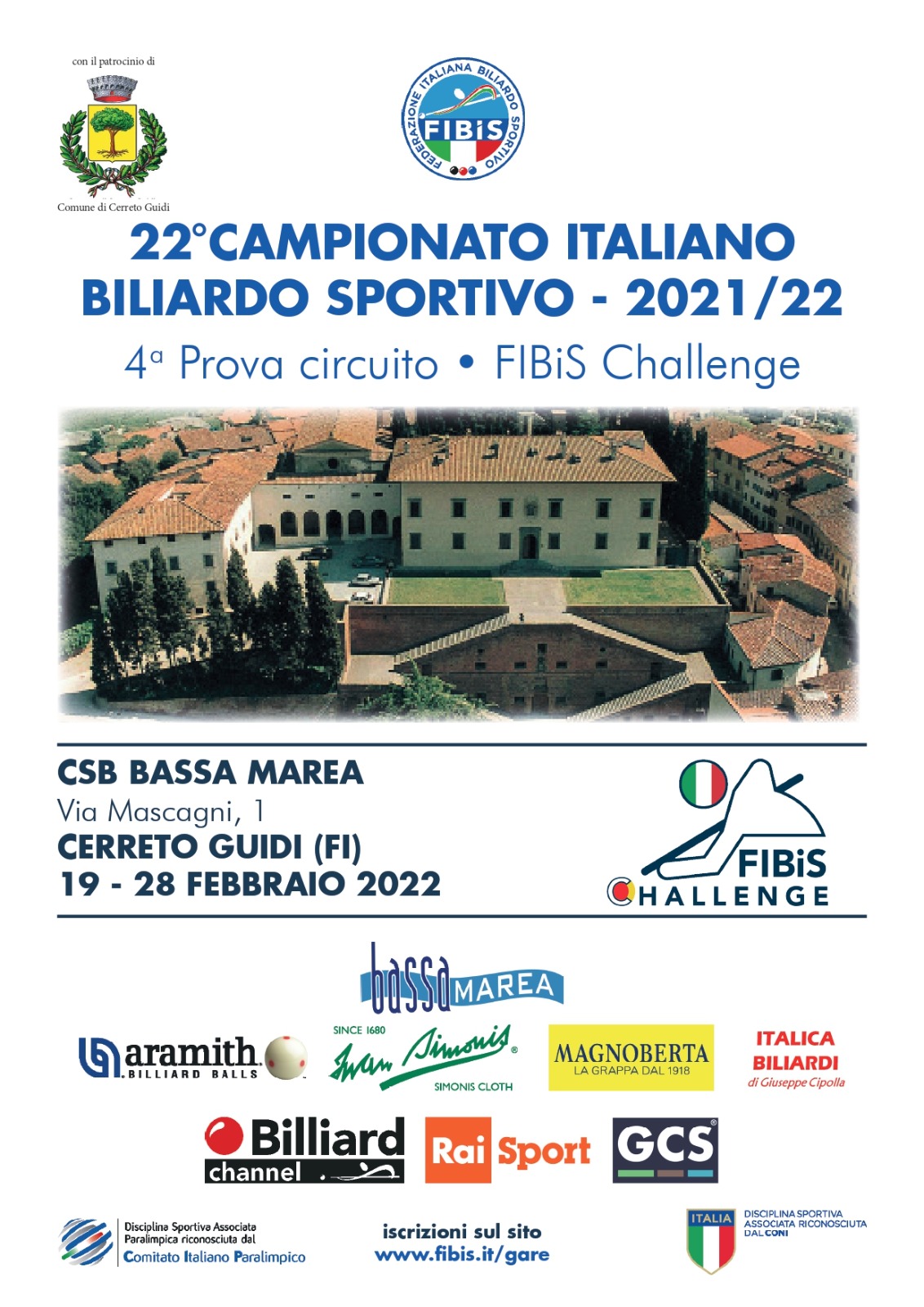 CAMPIONATI ITALIANI: 4^ PROVA FIBIS CHALLENGE: Info alberghi