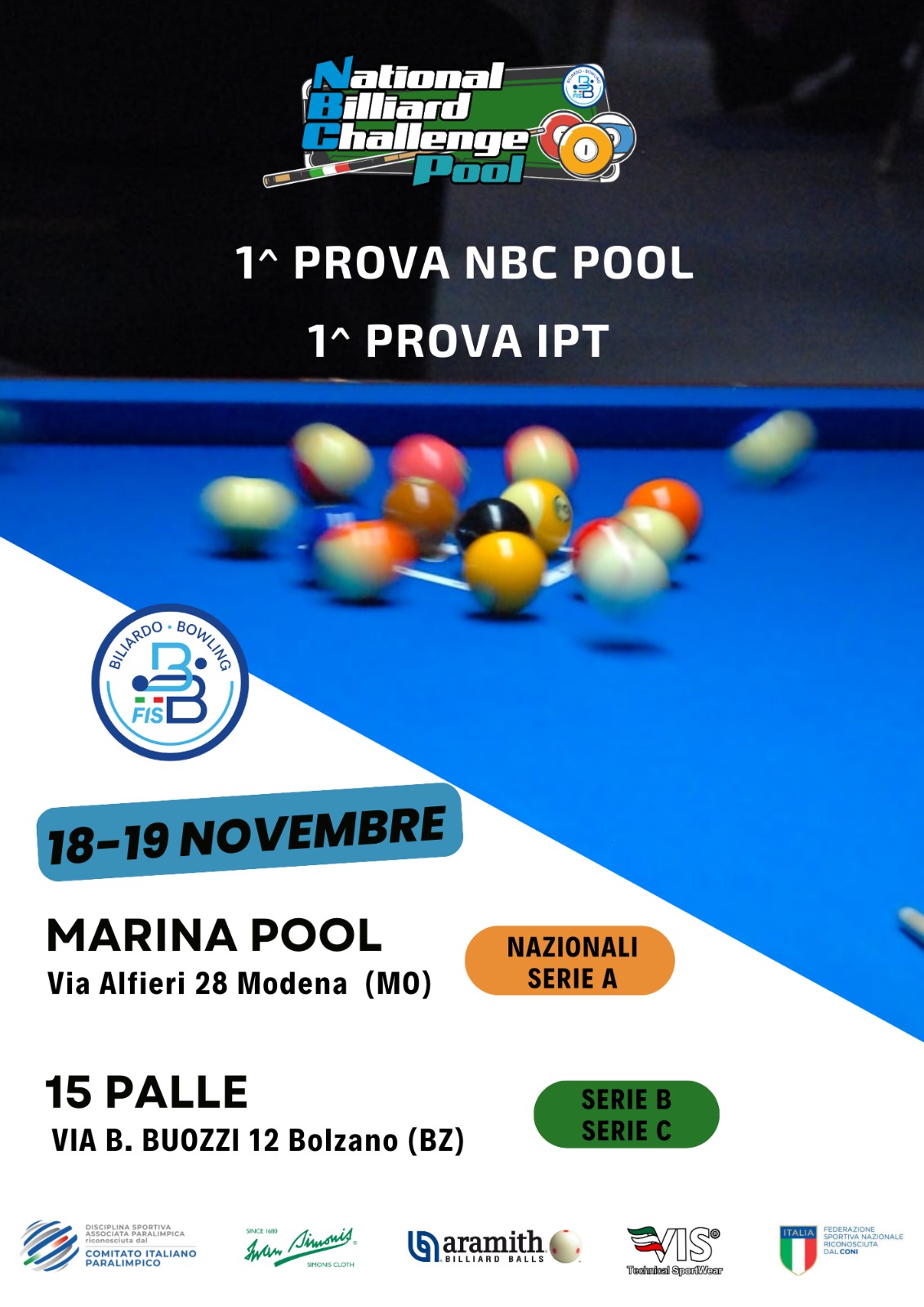 1^ PROVA NBC POOL E IPT: AL VIA LA NUOVA STAGIONE SPORTIVA DEL POOL