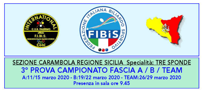 3^ Prova Campionato Sicilia Fascia A - B - Team: Locandina 