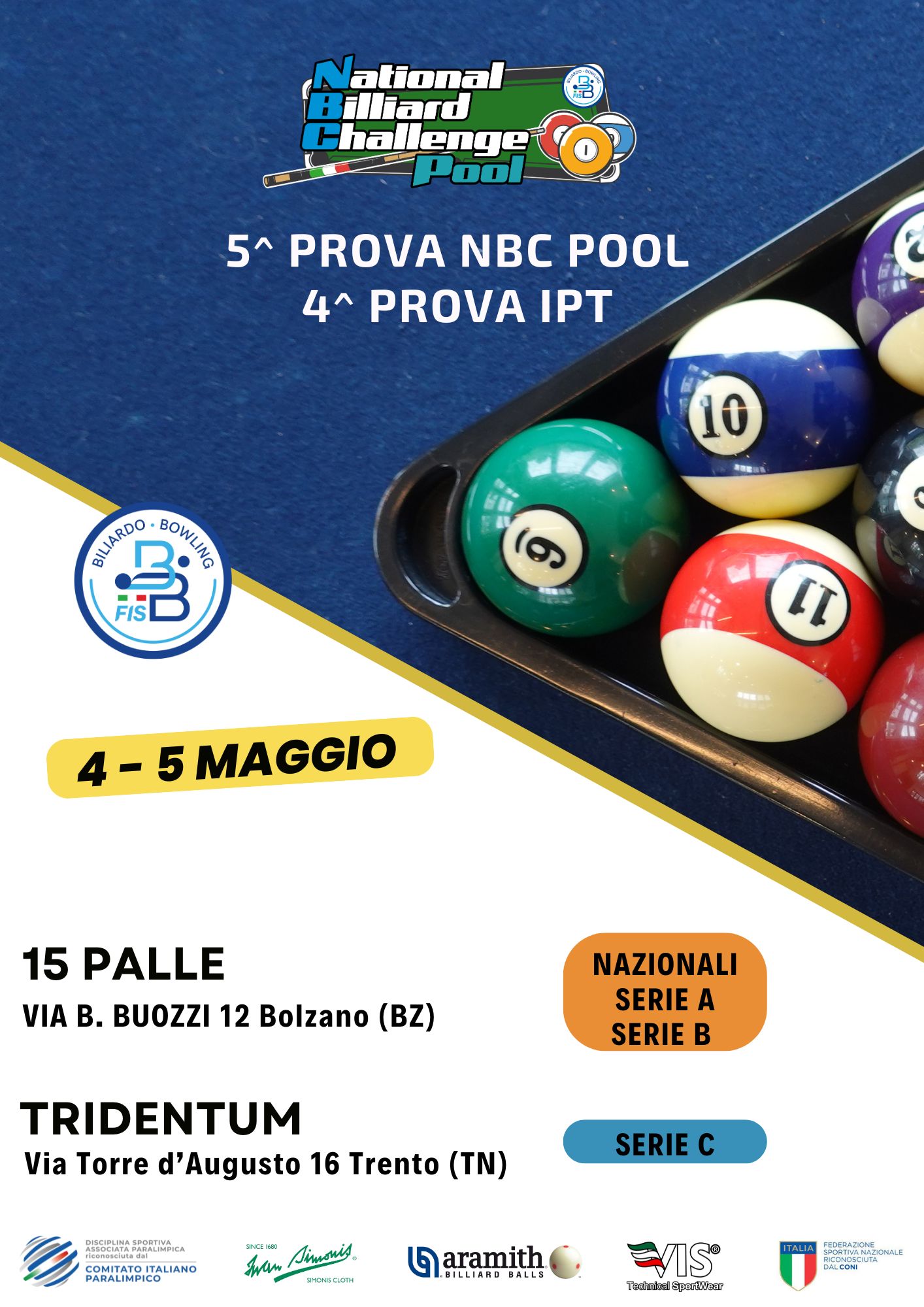 5^ PROVA NBC E 4^ PROVA IPT: APERTURA ISCRIZIONI