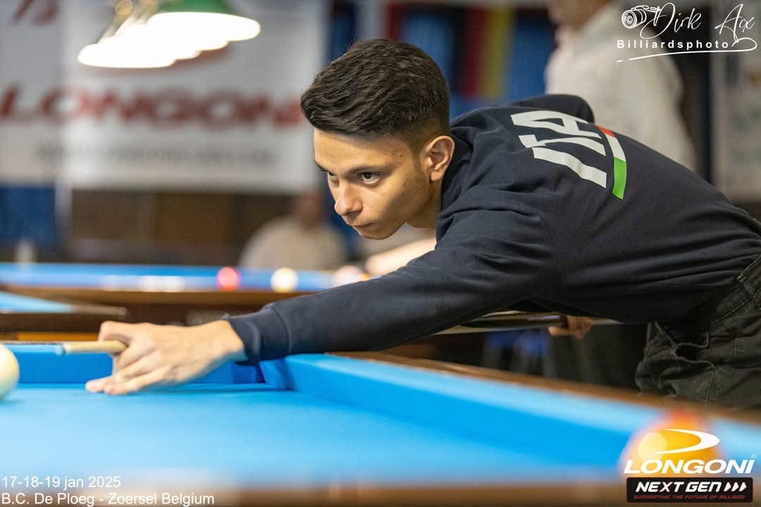 LORENZO FIORE PRONTO PER IL CAMPIONATO EUROPEO UNDER 25 DI CARAMBOLA