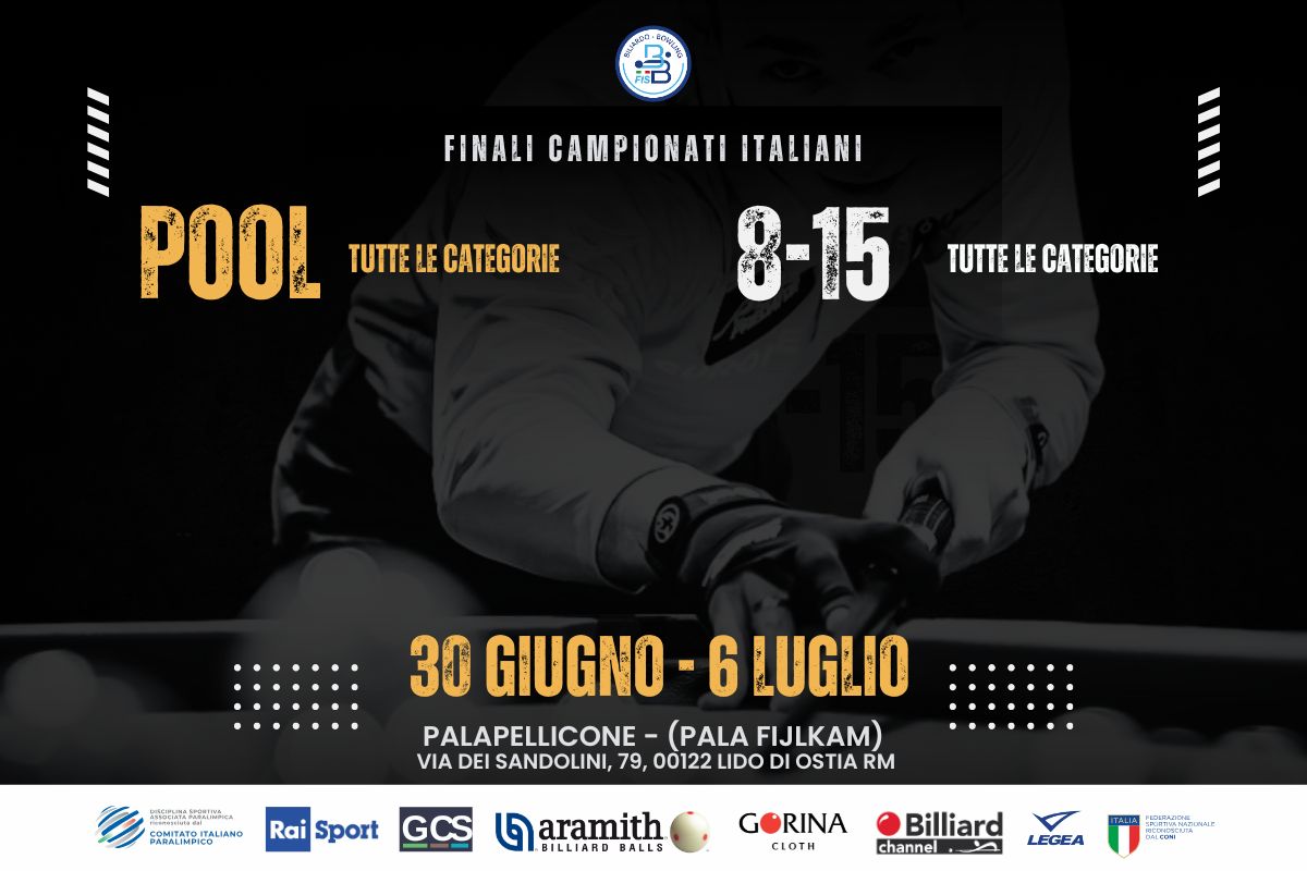 FINALI POOL 8.15: ORARI DI GIOCO 