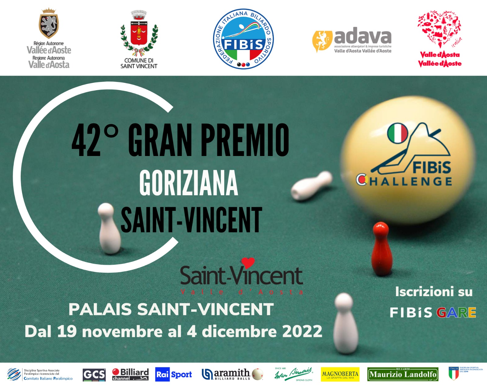 42° GRAN PREMIO GORIZIANA - SAINT-VINCENT 2022: APERTURA ISCRIZIONI 