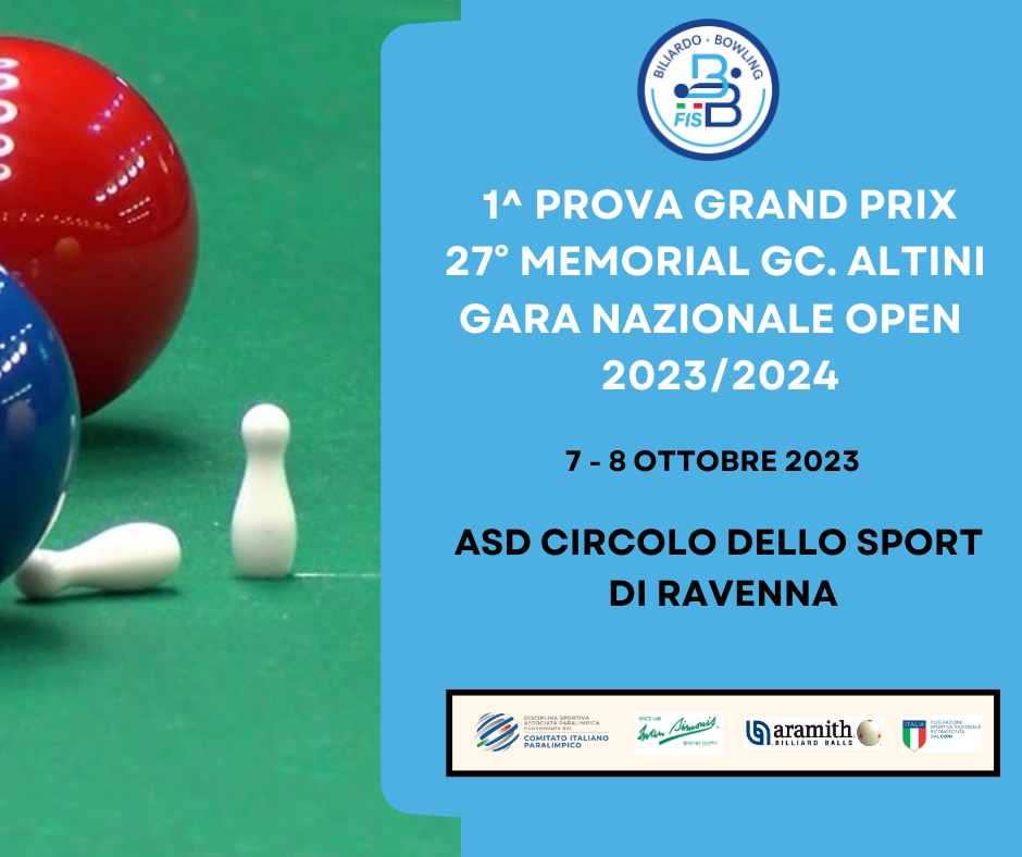 1^ PROVA GRAND PRIX – 27° MEMORIAL GC. ALTINI