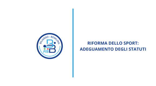 RIFORMA DELLO SPORT: ADEGUAMENTO DEGLI STATUTI