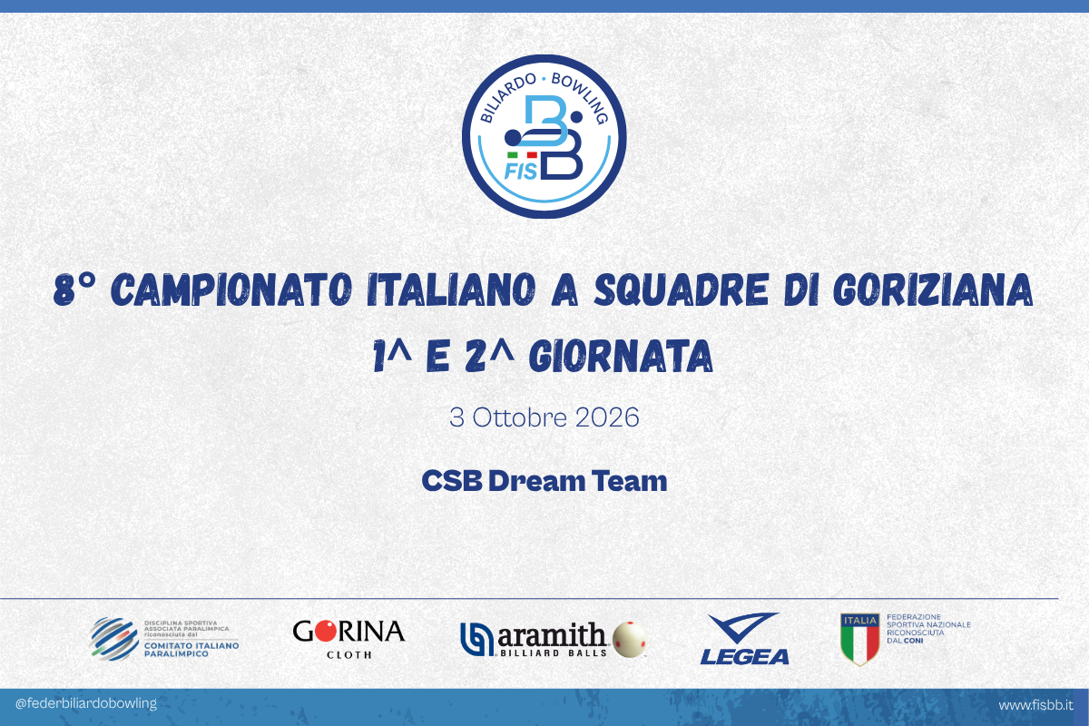 AL VIA L’OTTAVA EDIZIONE DEL CAMPIONATO ITALIANO A SQUADRE DI GORIZIANA