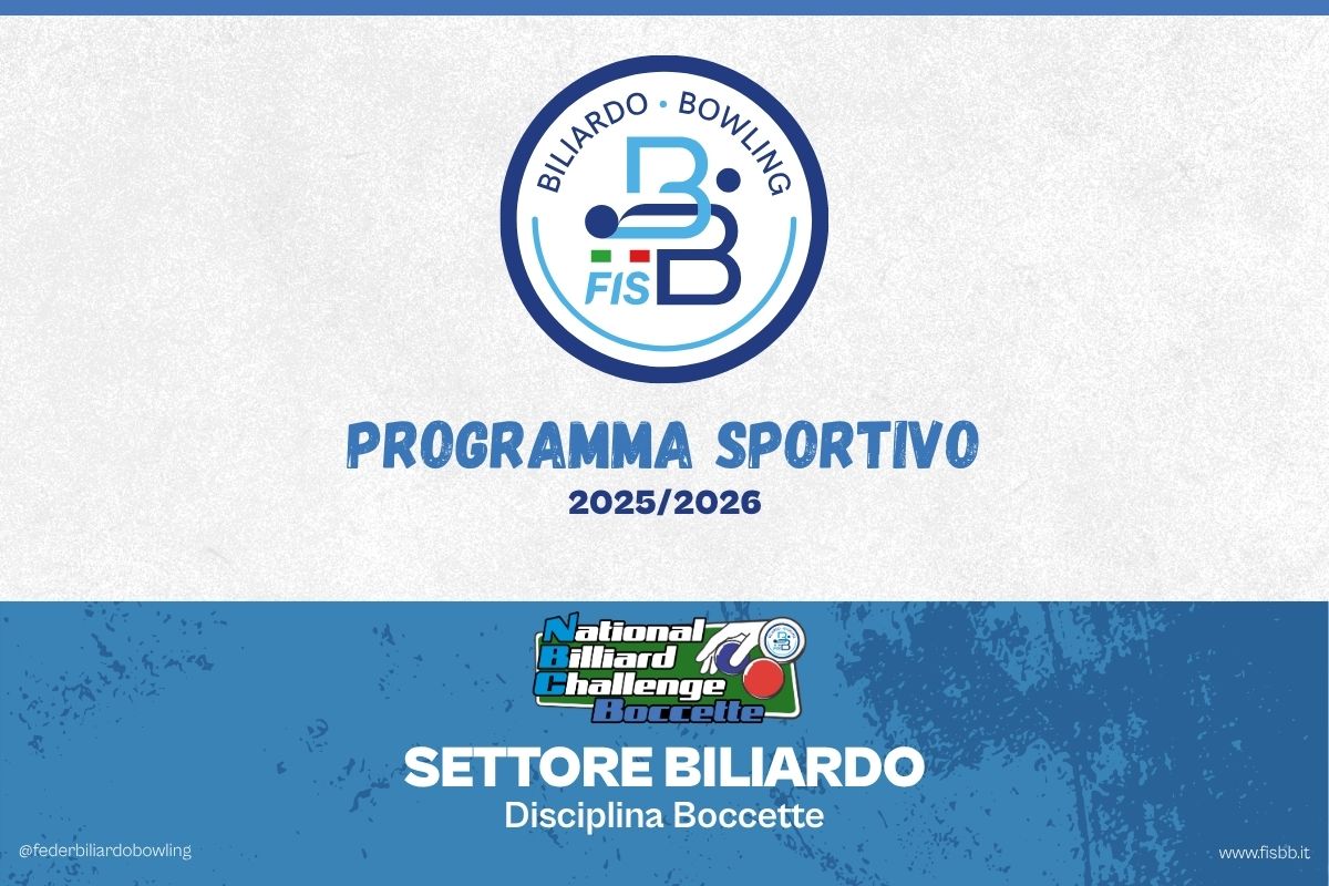 APPROVATO IL NUOVO PROGRAMMA SPORTIVO DELLA DISCIPLINA BOCCETTE: IMPORTANTI NOVITÀ IN ARRIVO