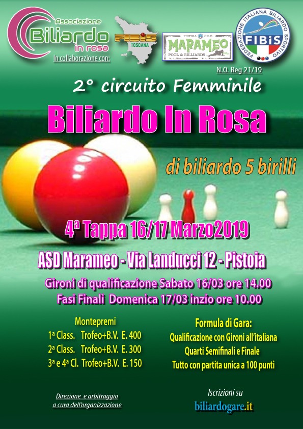 4^ TAPPA TOUR BILIARDO IN ROSA
