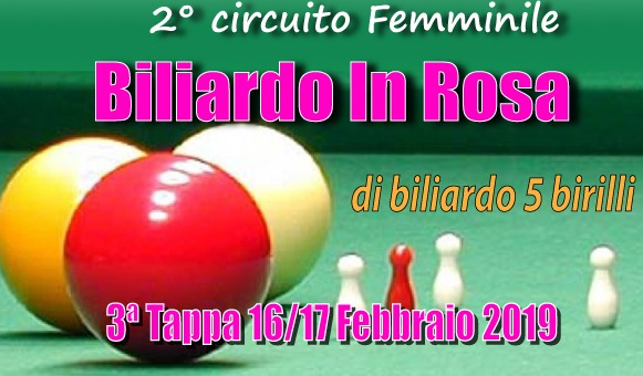 3^ Tappa Tour Biliardo in rosa