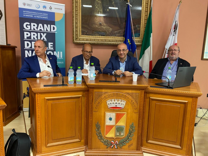 Presidente CR Sardegna Paolo Scaramuzzi, Presidente FIBiS Andrea Mancino,  Sindaco di Calangianus  Fabio Albieri, Presidente UMB Fernando Requena