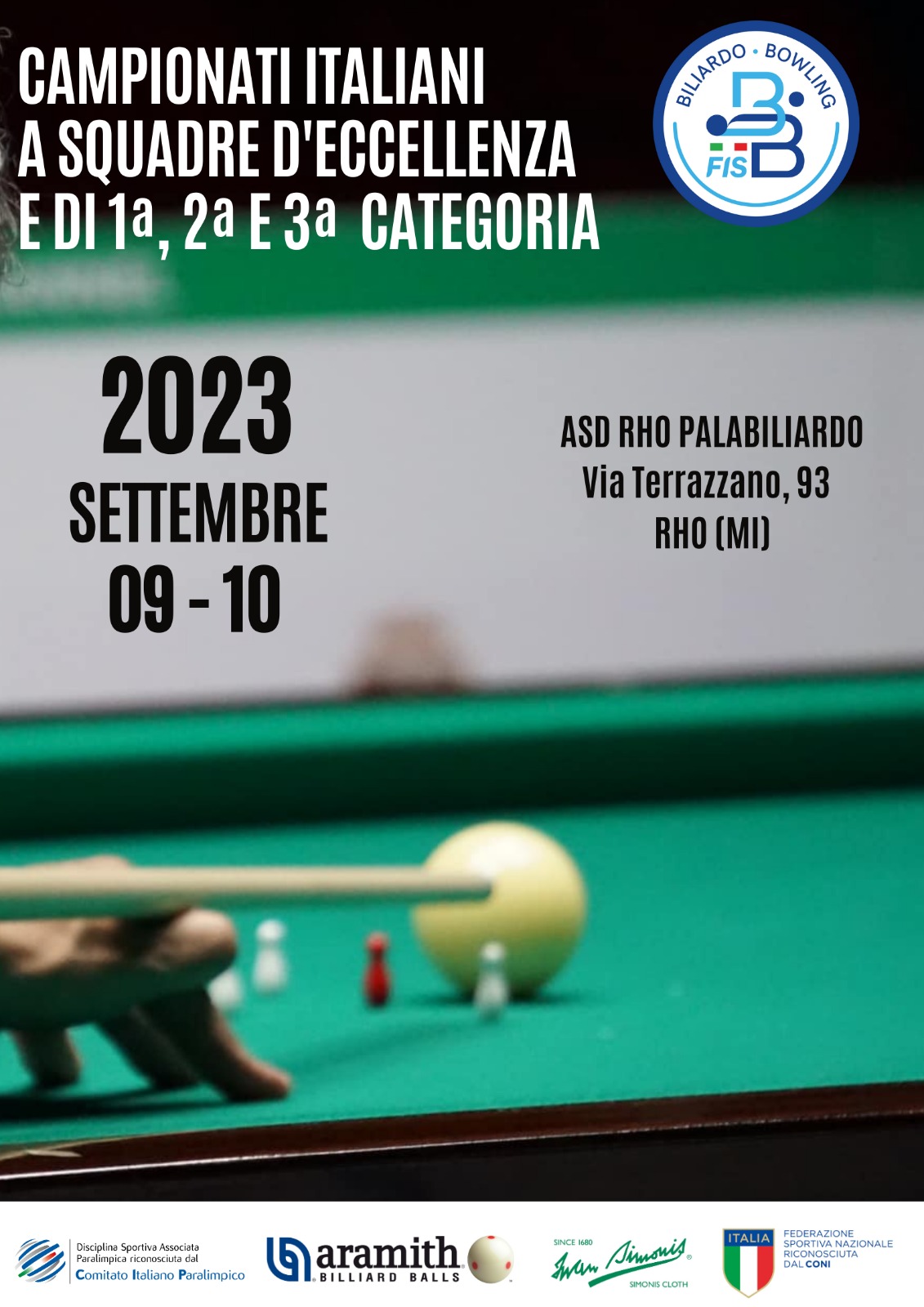 CAMPIONATI ITALIANI A SQUADRE DE'ECCELLENZA E DI 1^, 2^ E 3^ CATEGORIA 2022/2023