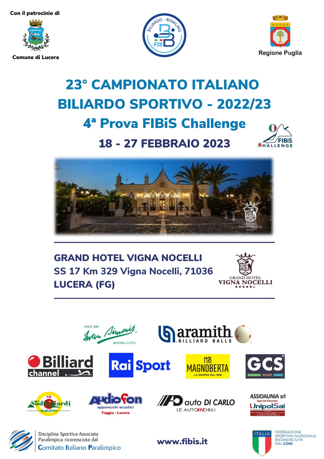 CAMPIONATI ITALIANI: LUCERA È PRONTA AD OSPITARE LA 4^ PROVA FIBIS CHALLENGE 