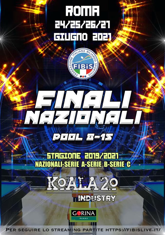 FINALI CAMPIONATI ITALIANI POOL 8/15 : quattro giorni di biliardo per assegnare i titoli Italiani Individuali