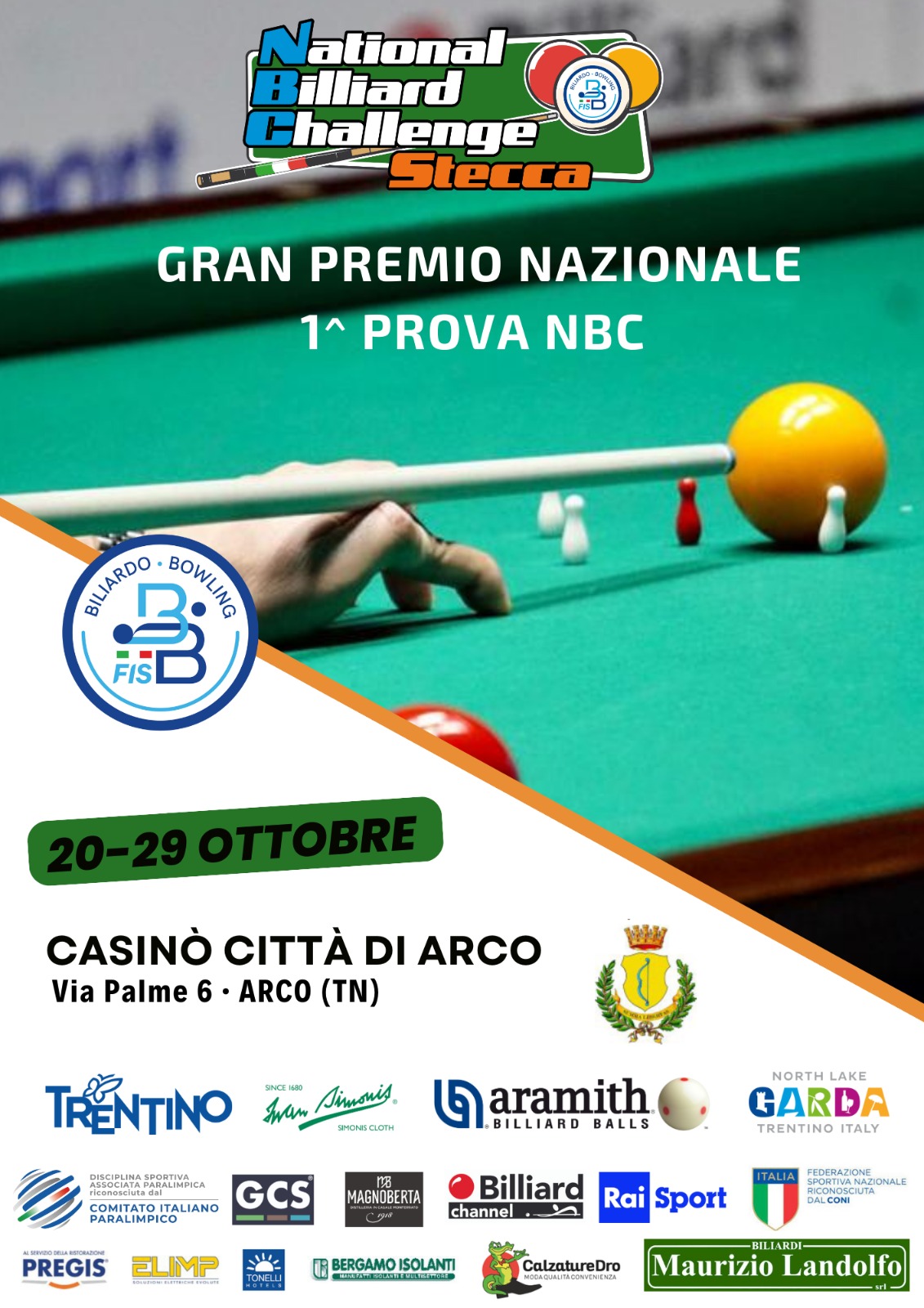 1^ PROVA NATIONAL BILLIARD CHALLENGE – LA NUOVA STAGIONE PARTE DA ARCO 