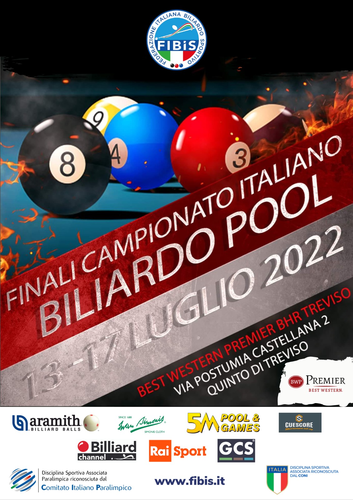 FINALI CAMPIONATI ITALIANI POOL 2022: APERTE LE SCRIZIONI