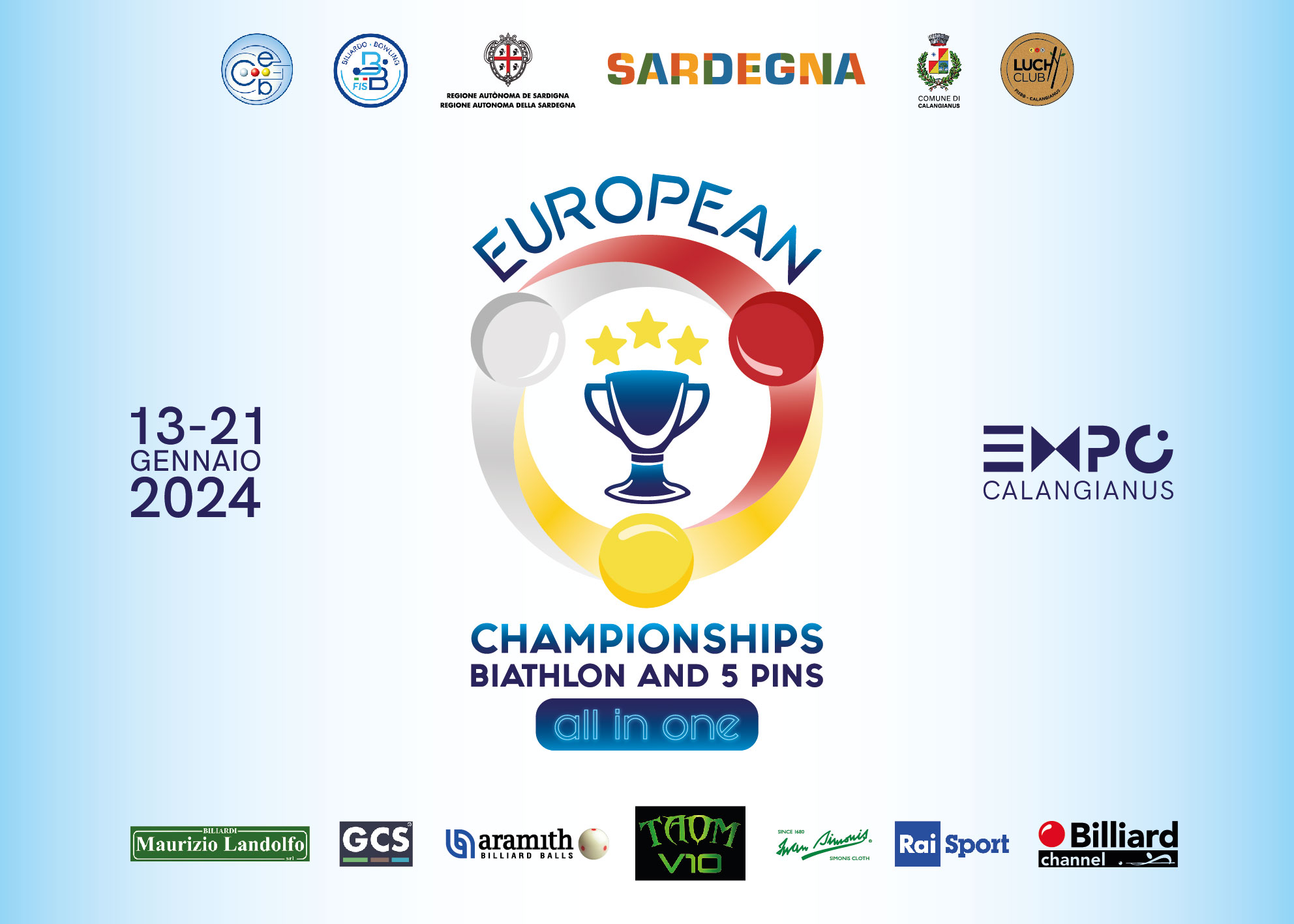 EUROPEAN CHAMPIONSHIPS BIATHLON AND 5-PINS ALL-IN-ONE: DOPO 10 ANNI IL CAMPIONATO EUROPEO SI SVOLGERA’ IN ITALIA