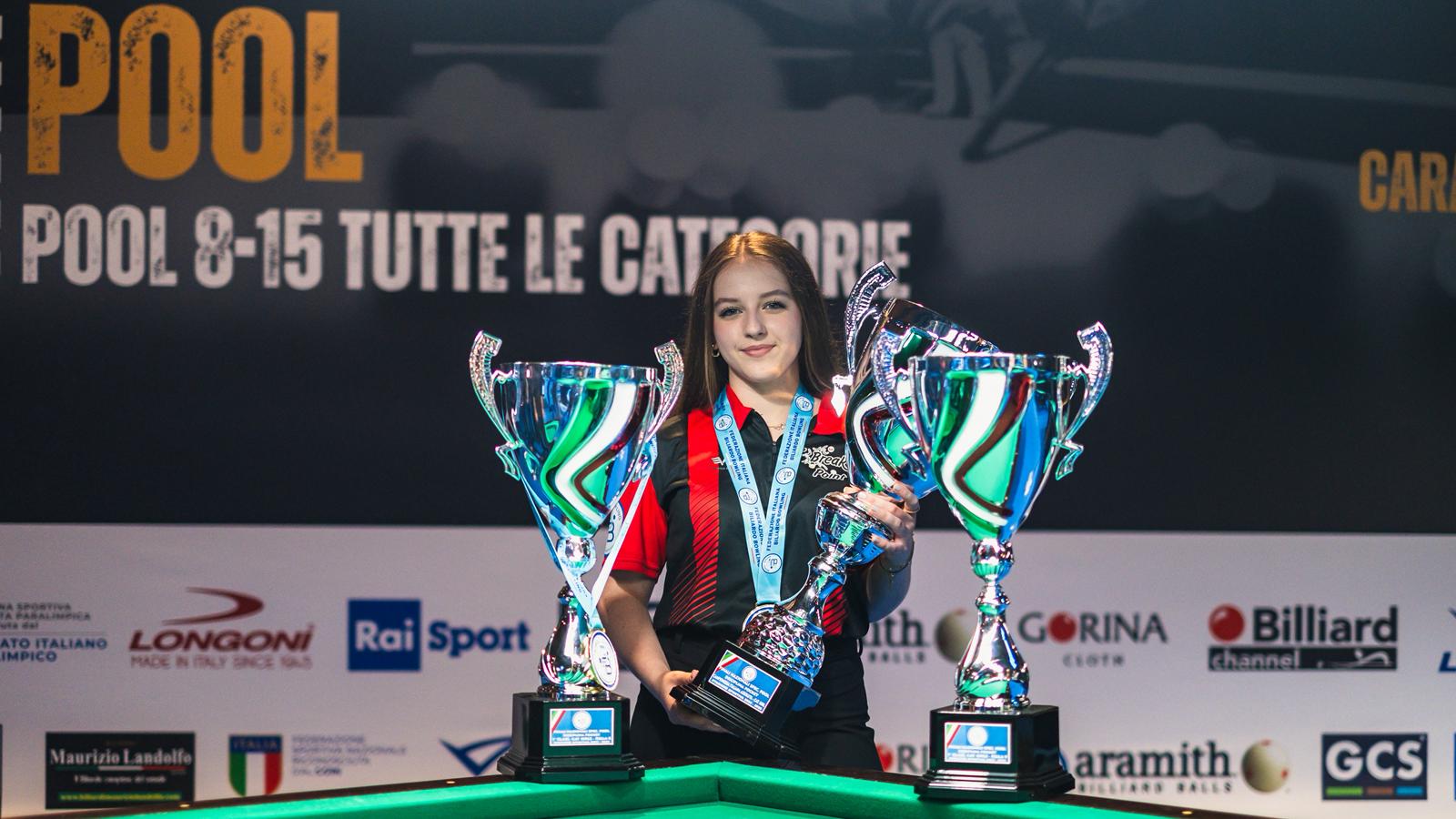 POOL: VERONICA MARIOTTI SI RICONFERMA CAMPIONESSA ASSOLUTA DELLA CATEGORIA GIRLS
