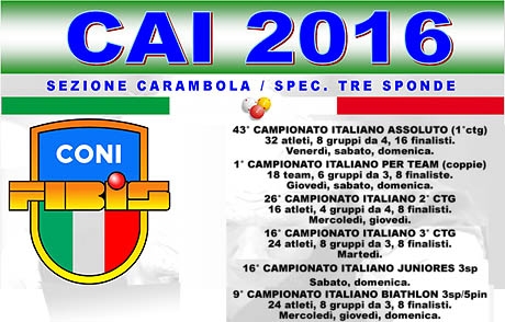 Campionati Italiani Assoluti - Carambola 3 Sponde e Biathlon
