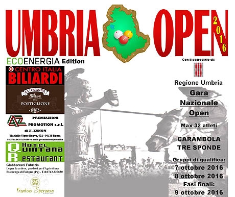 Umbria Open 2016 - Gara Nazionale Carambola 3 Sponde