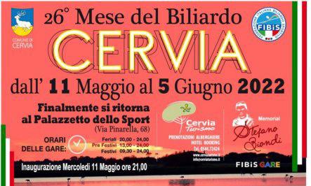 26° EDIZIONE DEL MESE DEL BILIARDO A CERVIA "STEFANO BIONDI"