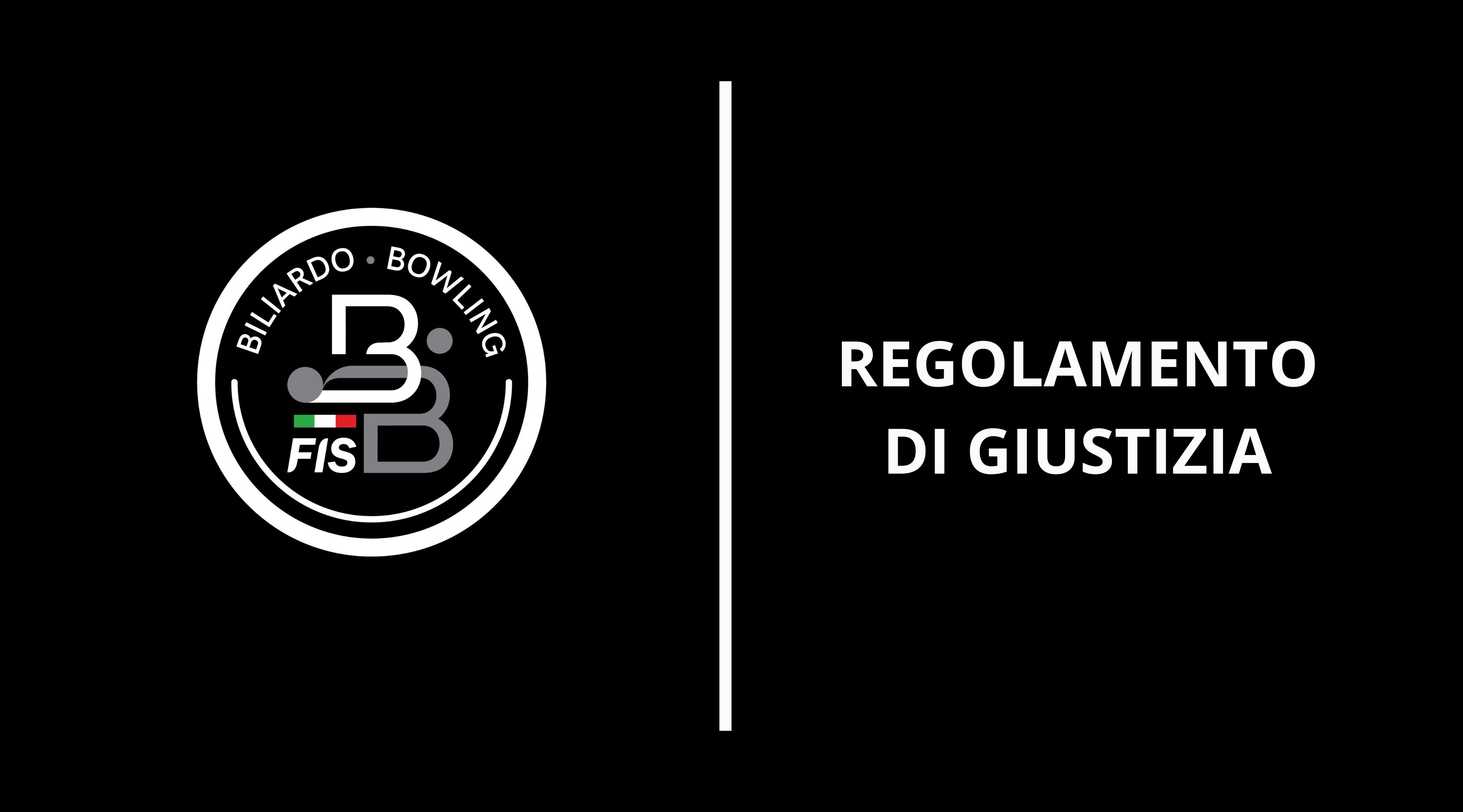 REGOLAMENTO DI GIUSTIZIA FISBB