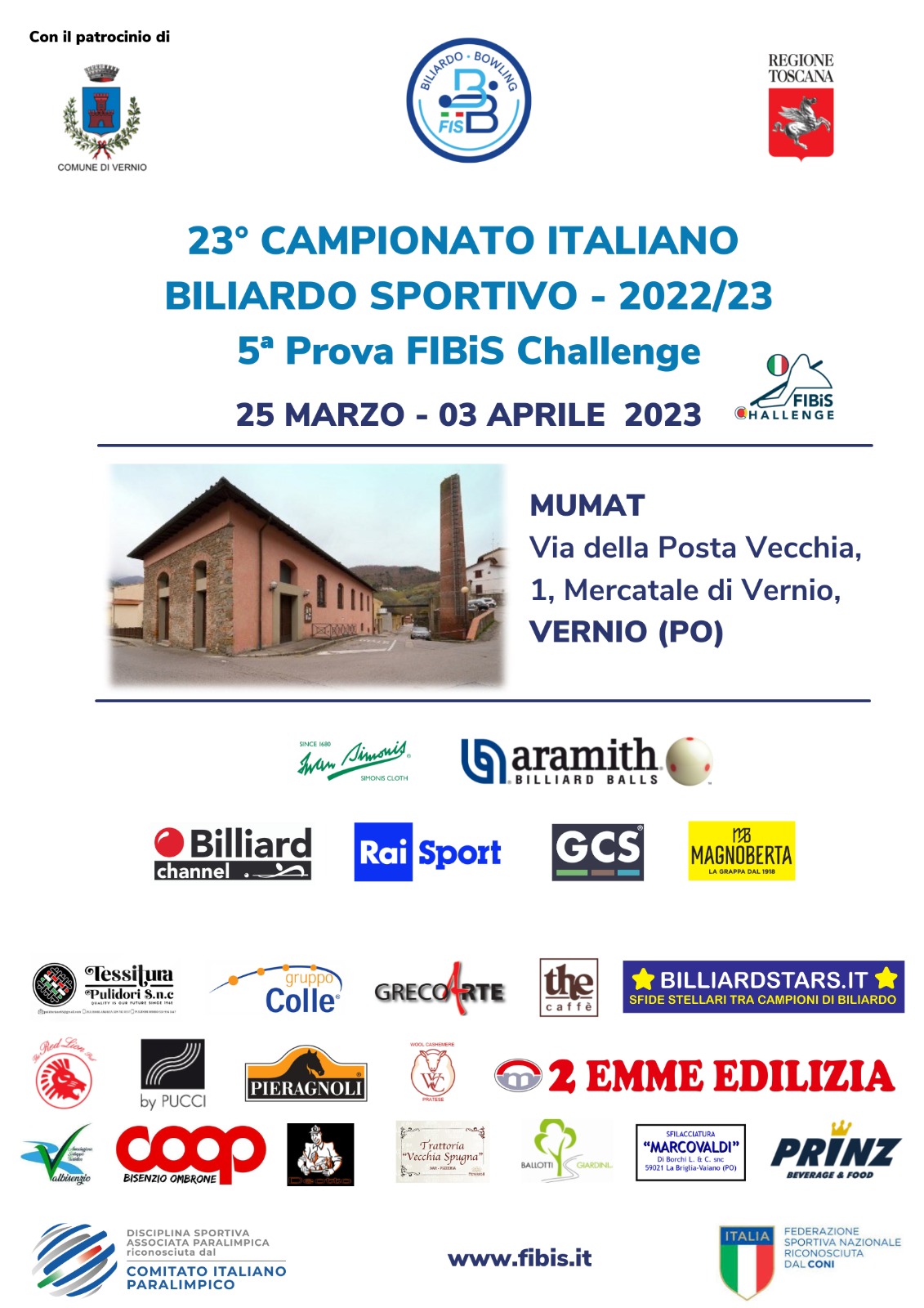 CAMPIONATI ITALIANI – VERNIO SI PREPARA PER LA 5^ PROVA FIBIS CHALLENGE