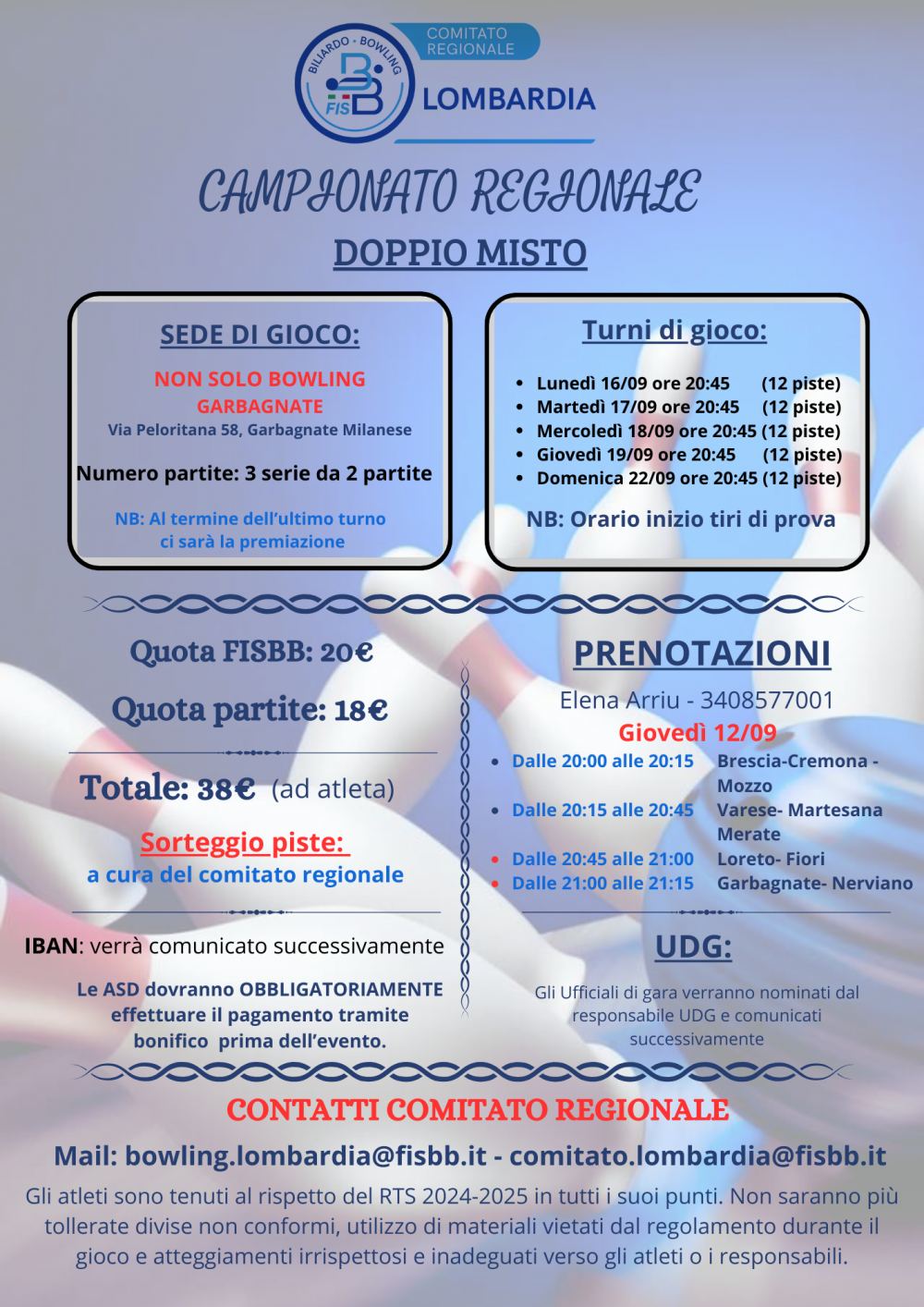 BOWLING - DOPPIO MISTO 2024 - 25