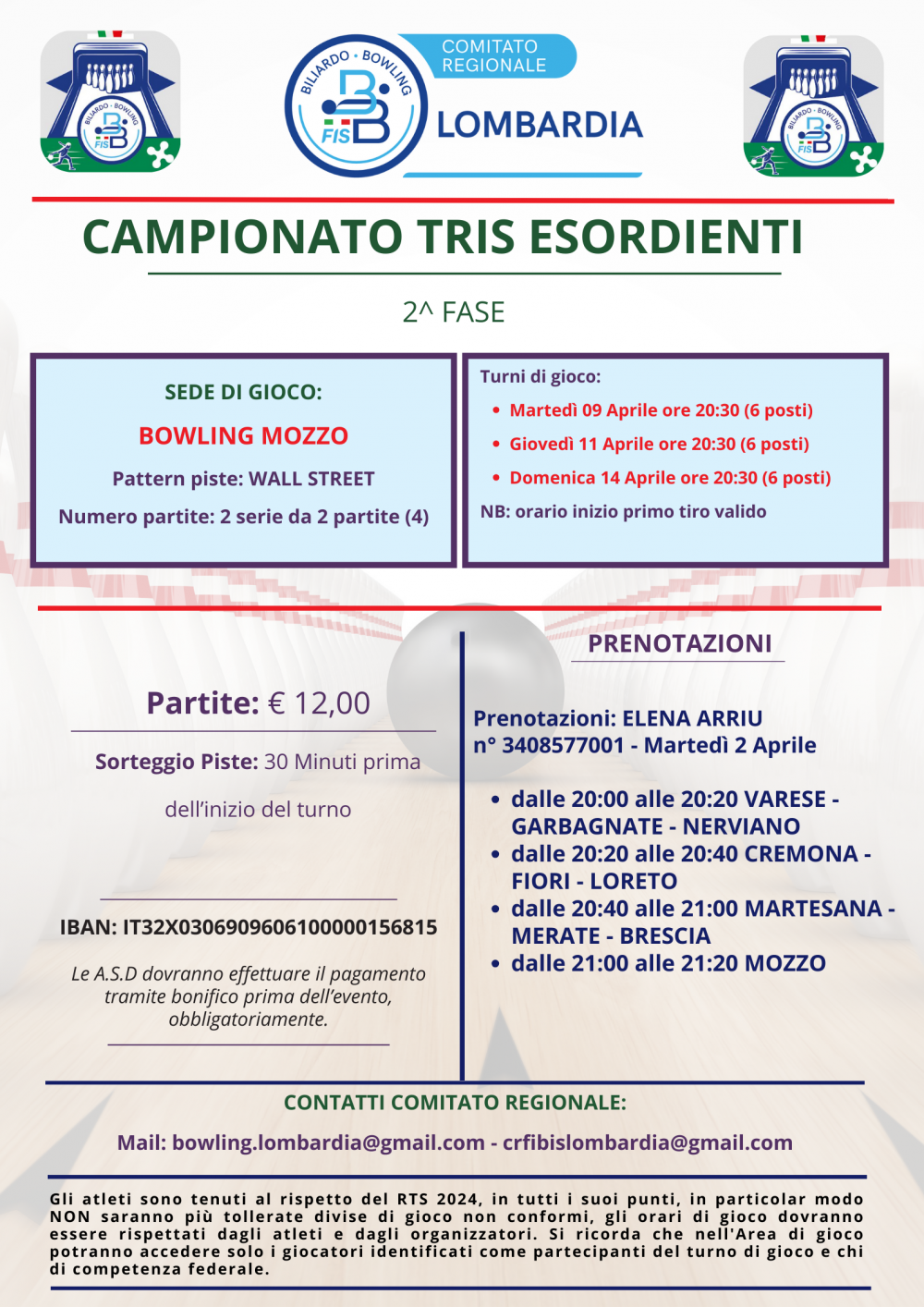 BOWLING - TRIS ESORDIENTI 2^fase