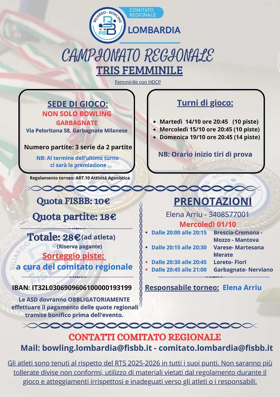 Locandina tris femminile
