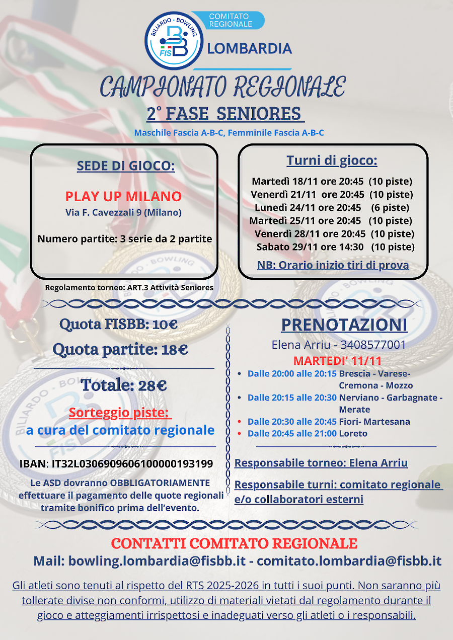 Locandina 2° FASE SENIORES