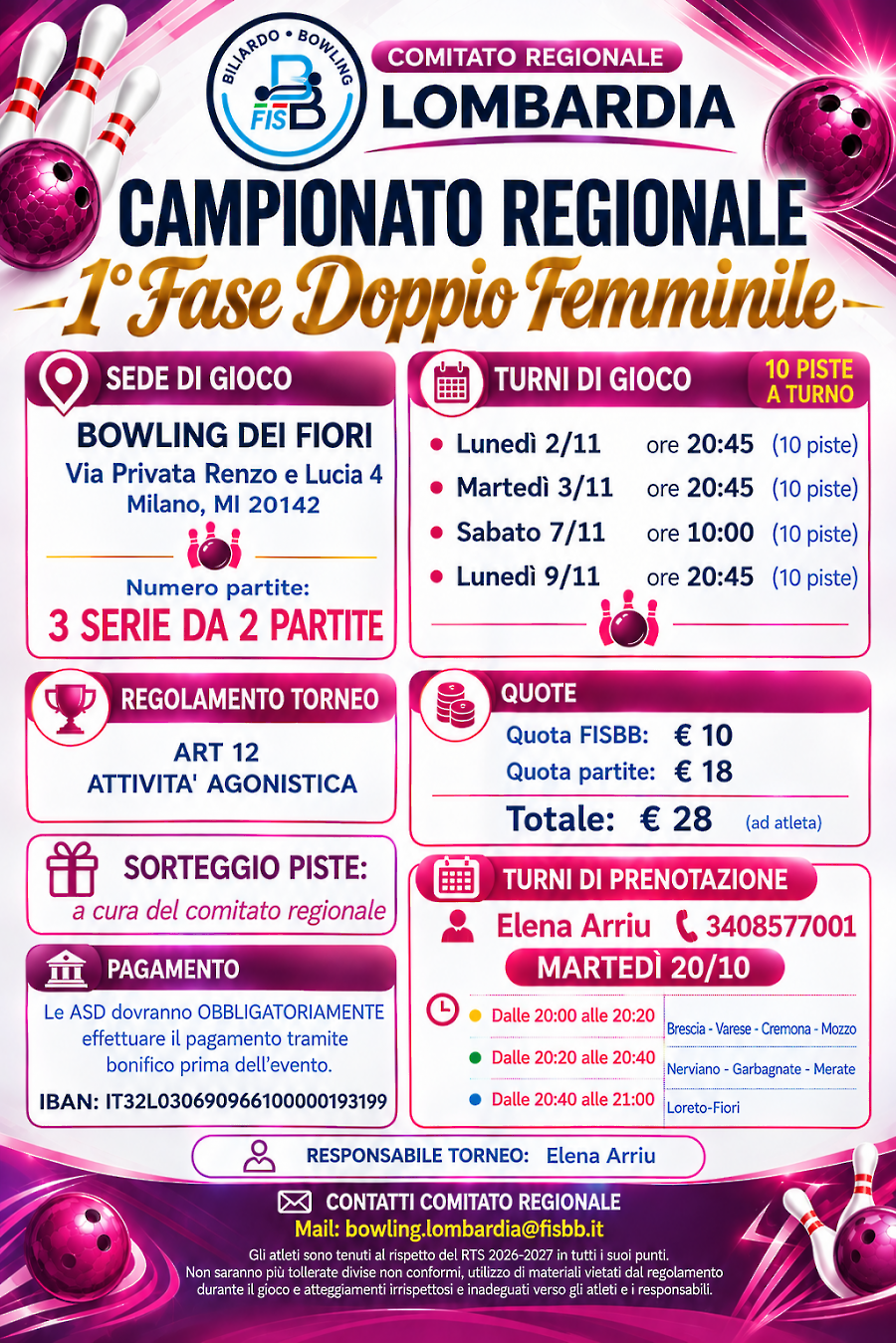 Locandina 1° Doppio Femminile