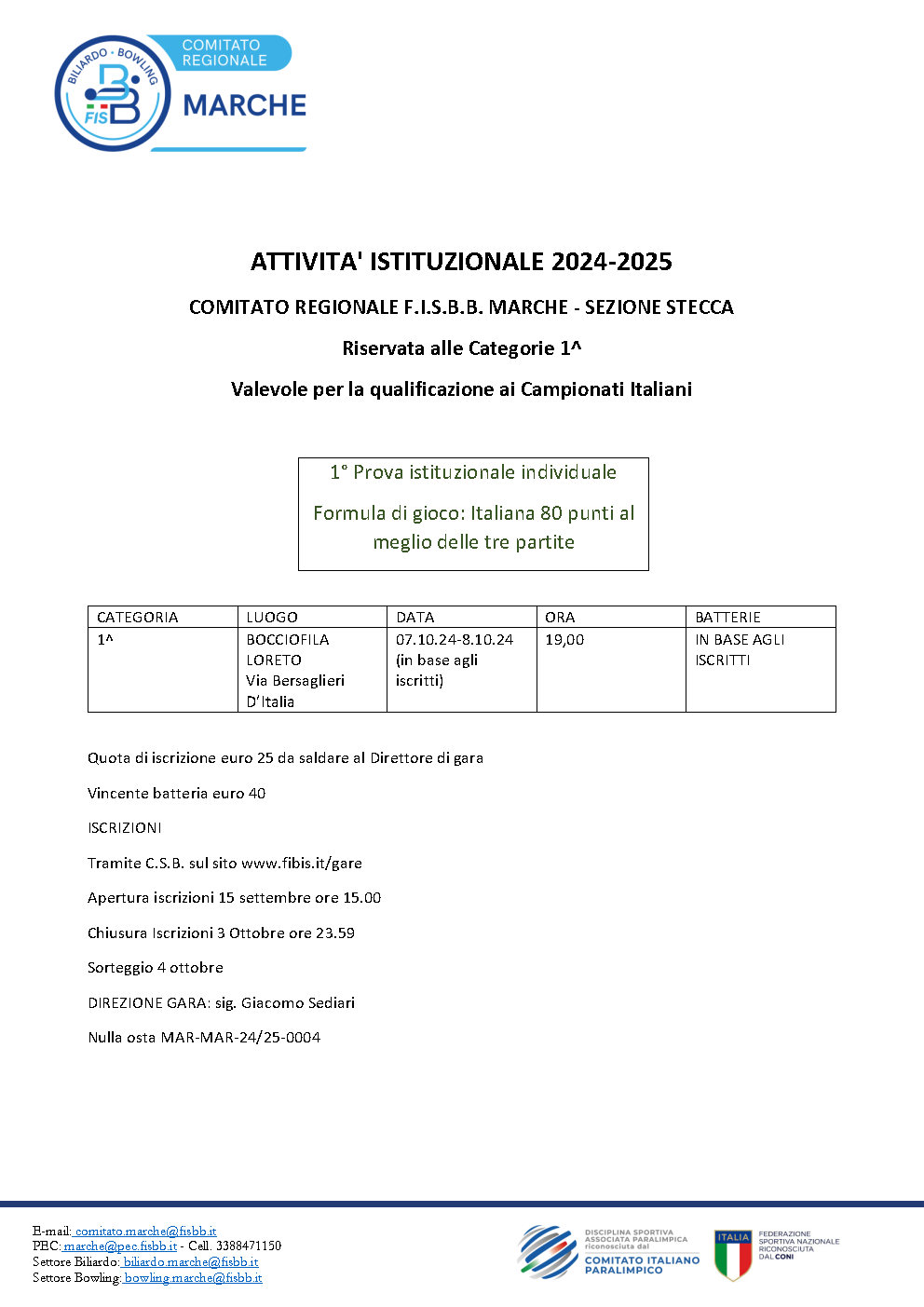1PROVE ISTITUZIONALI 1 cat