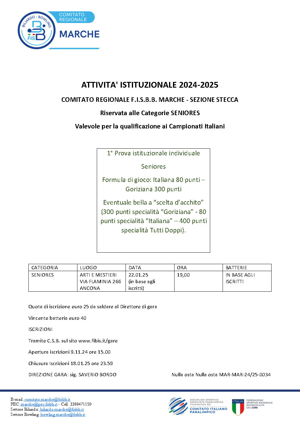 1 PROVE ISTITUZIONALI SENIORES