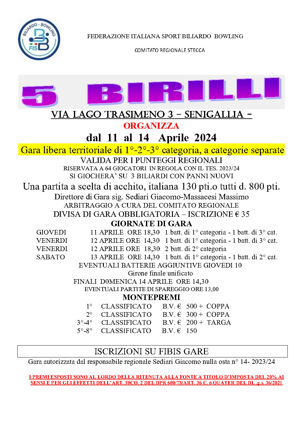 5 Birilli senigallia 1