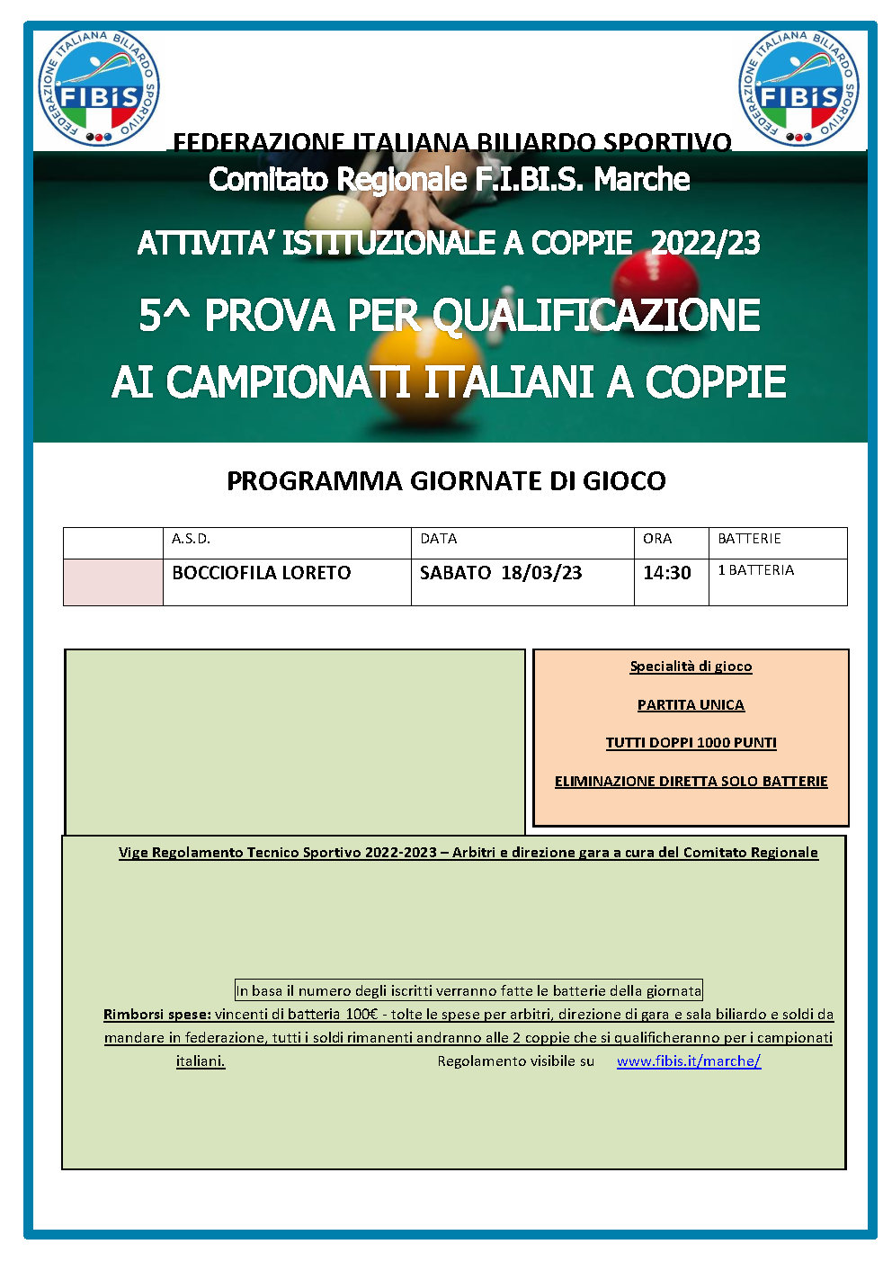 5 manifesto regionale 2022 2023 prova coppie