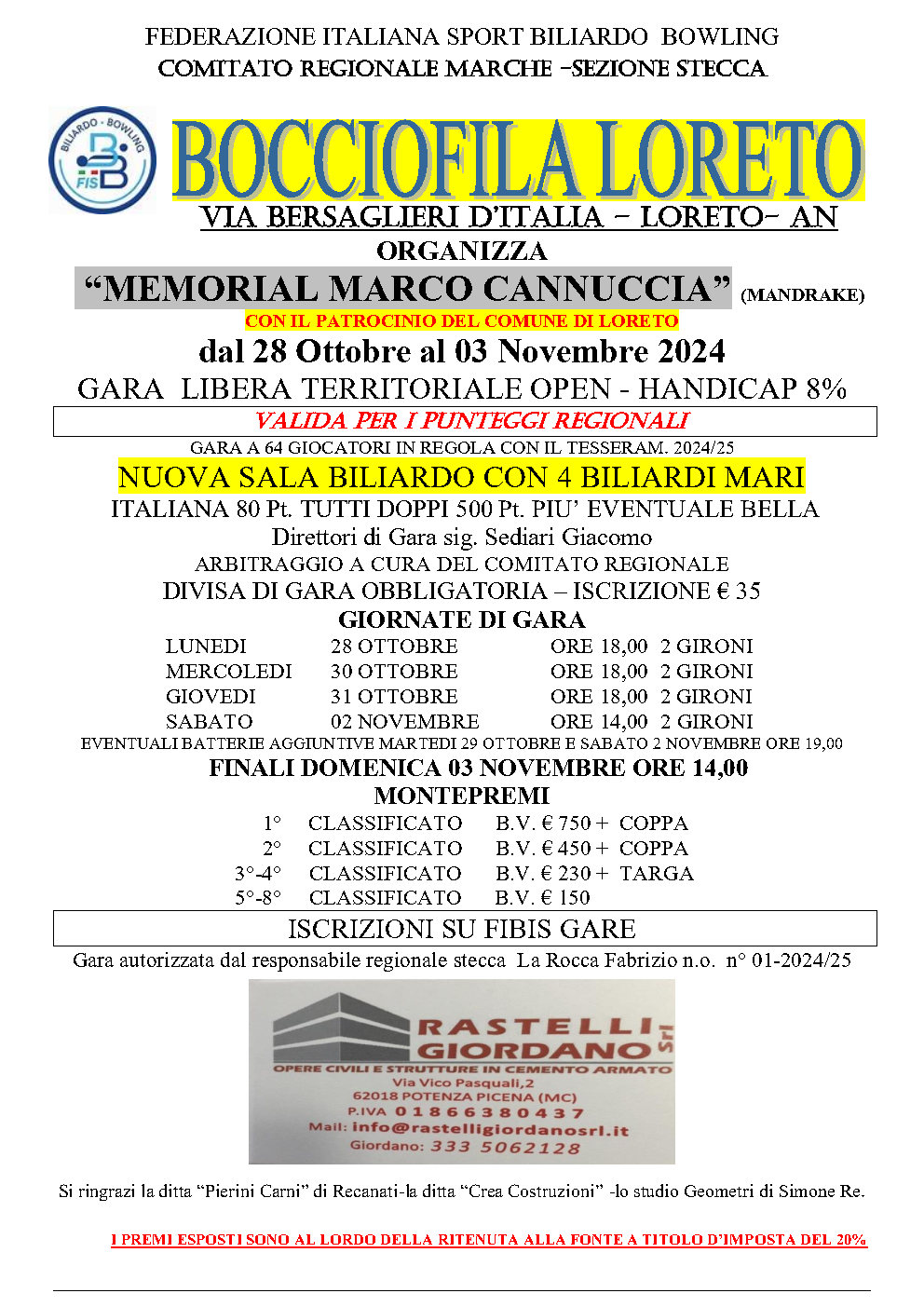 GARA CANNUCCIA 2024 25