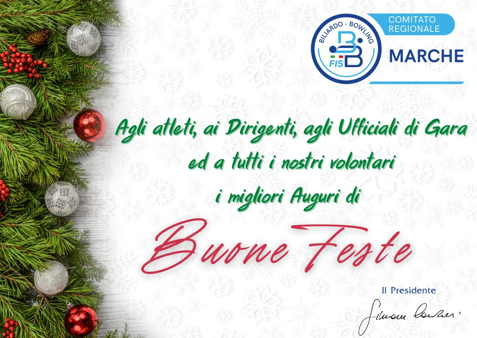 Buone Feste dal COMITATO REGIONALE MARCHE
